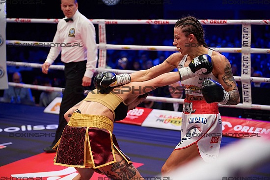Laura Grzyb, Maria Cecchi,knockout boxing night 27, rzeszow, poland, knockout promotions, kbn 27, EBU