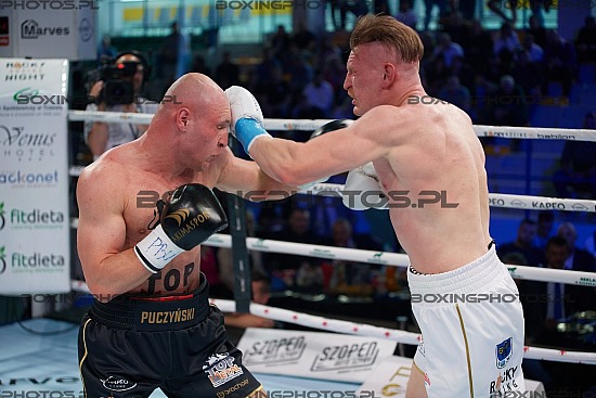 Łukasz Puczyński Lukasz Puczynski, Damian Smagieł, Damian Smagiel, RBN 16, Rocky Boxing Night, Żukowo, Zukowo, 2023