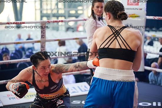 Ada Jędrzejczyk, ada, jedrzejczyk,monika lis,knockout boxing night 27, rzeszow, poland, knockout promotions, kbn 27