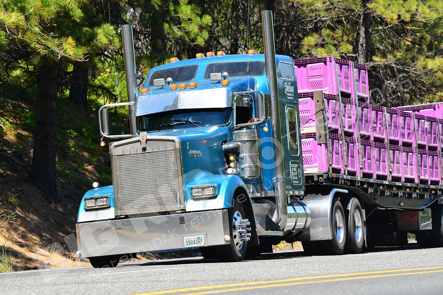 1, 99040rp, Agriculture, BBB, Flatbed, Kenworth, Logger, Sutton