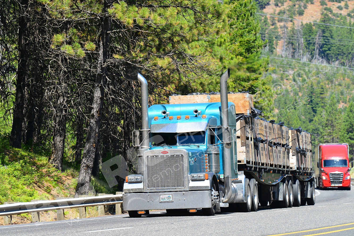 18, 80470rp, BBB, Flatbed, Kenworth, Logger, Peterbilt