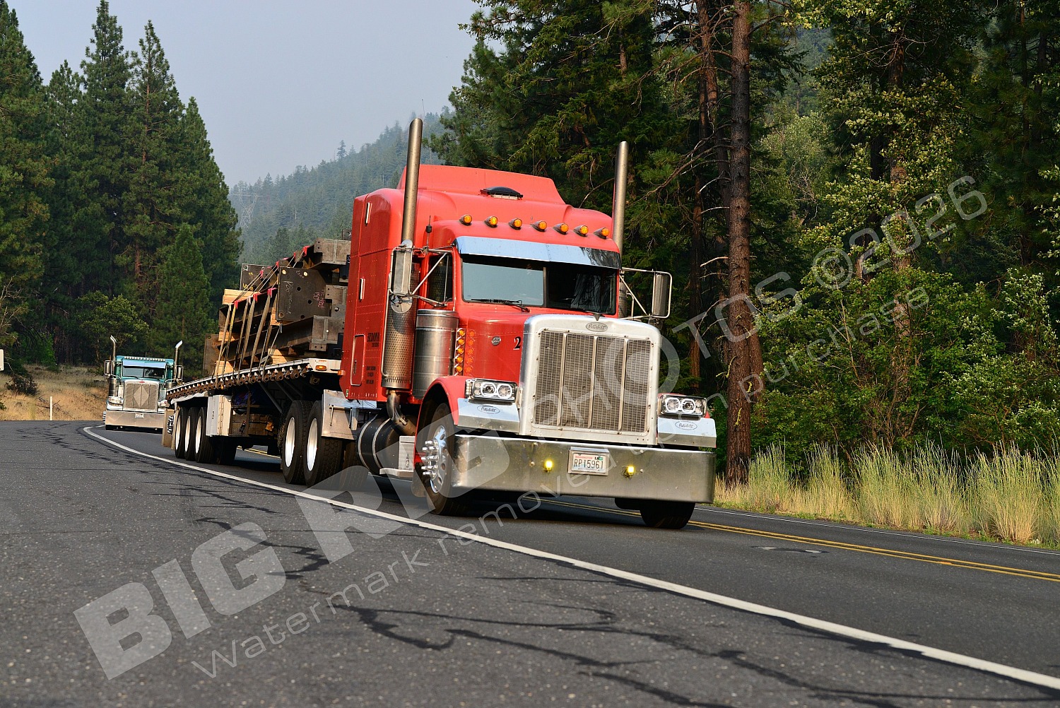 21, BBF, Flatbed, Logger, Peterbilt, rp15961