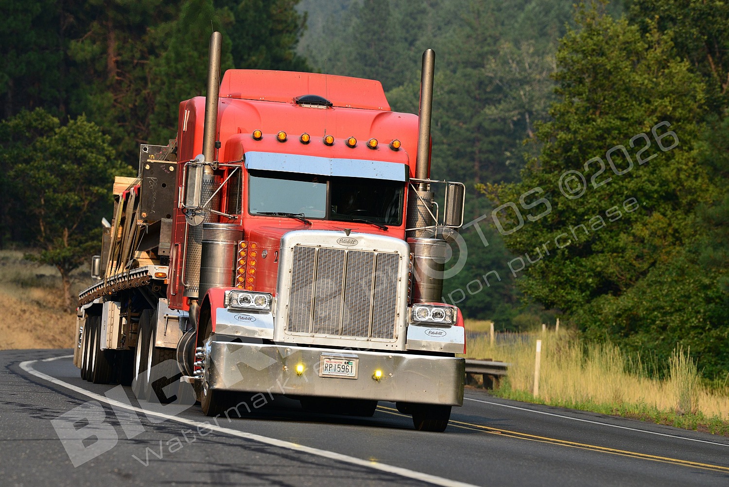 21, BBF, Flatbed, Logger, Peterbilt, rp15961
