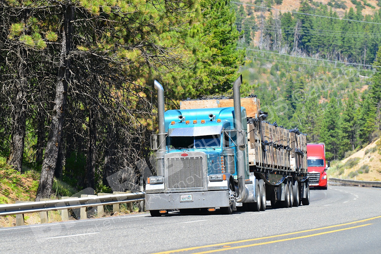 18, 80470rp, BBB, Flatbed, Kenworth, Logger, Peterbilt