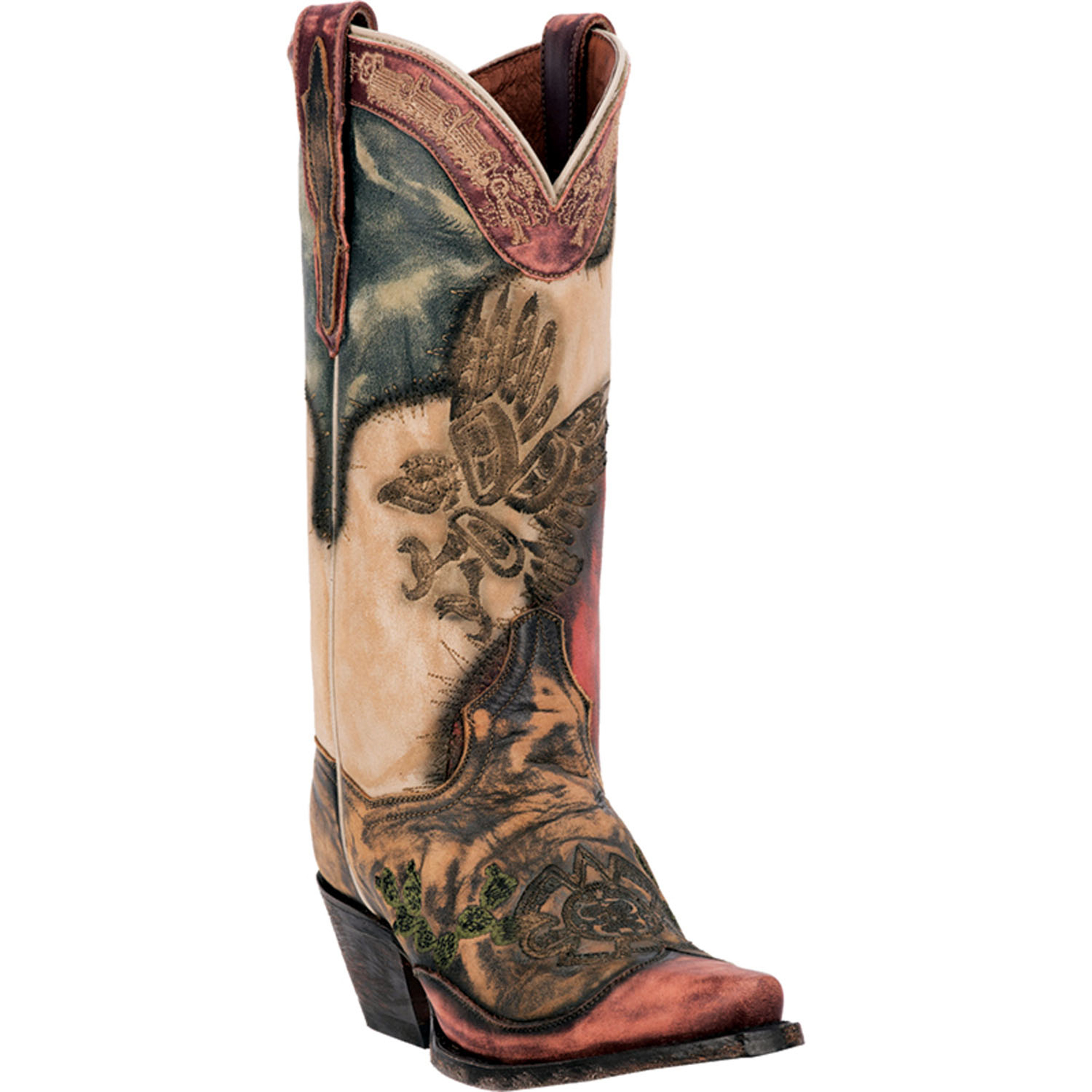 Dan Post Womens Tan Carlita Aztec Leather Cowboy Boots Snip Toe 9 M eBay