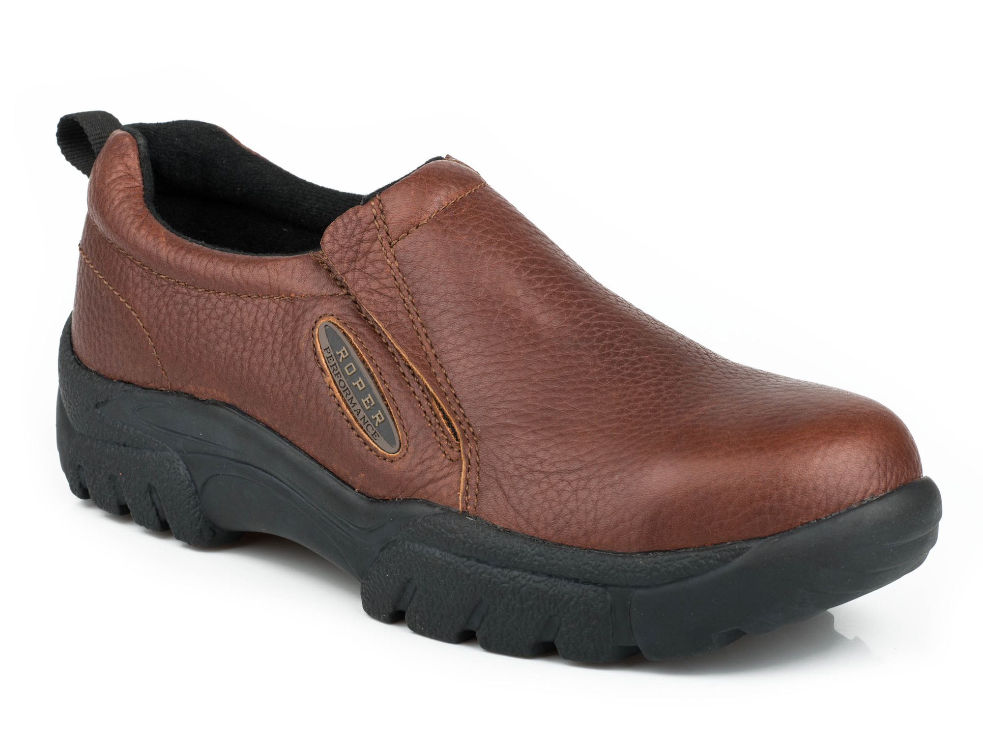 steel toe loafers roper slipon mens brown leather steel toe performance steel toe loafers roper slipon mens brown leather steel toe performance