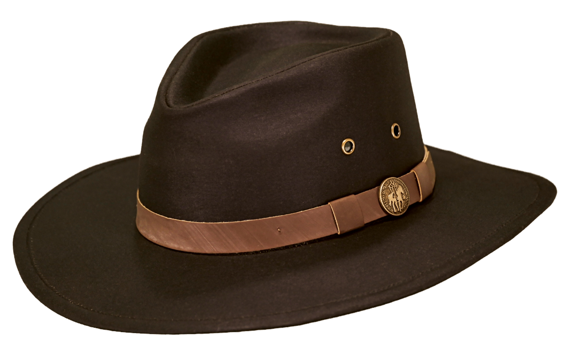 Outback Trading Co. Kodiak Mens Hat Brown 100 Cotton Oilskin