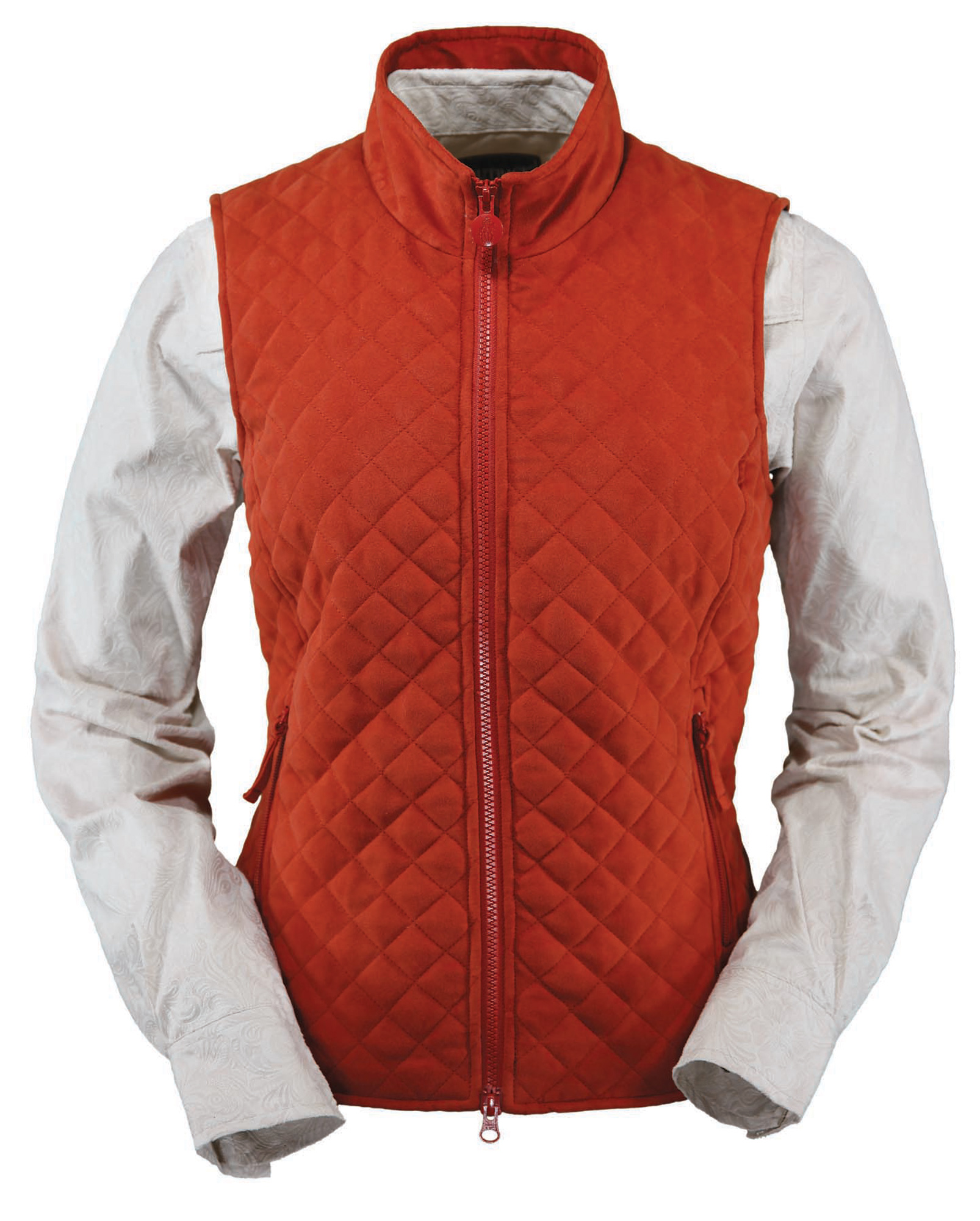 Outback Trading Co Grand Prix Vest Womens Burnt Orange Polyester DWR