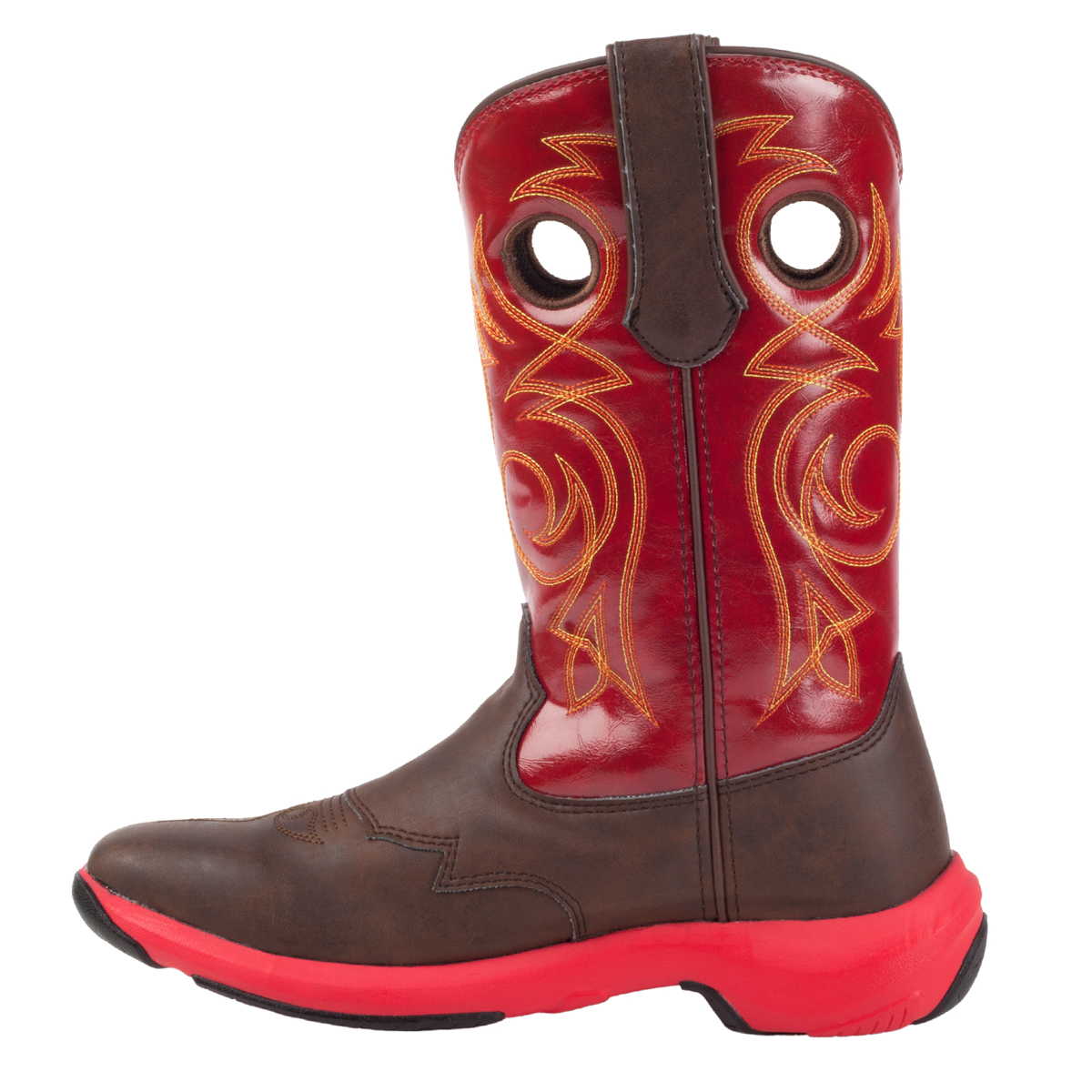Durango Rebelicious Womens Red ManMade Square Toe Saddle Cowboy Boots