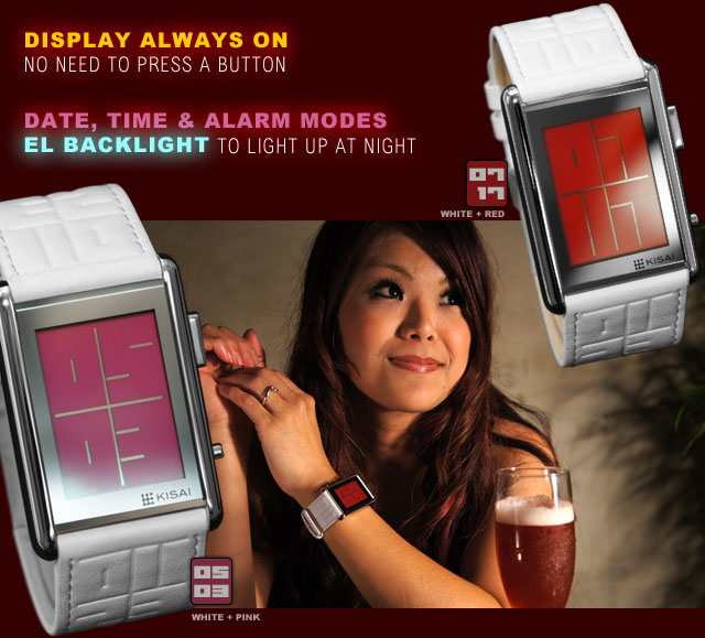 Red or Pink LCD for Ladies