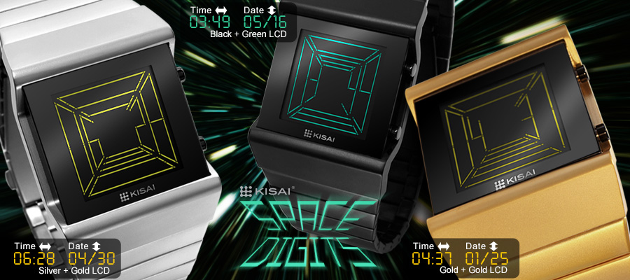 Kisai Space Digits LCD watch