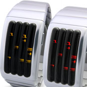 Keisan Silver Led Watches