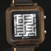 Maze Wood Lcd Watches