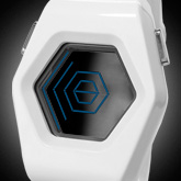 Spider Acetate White Lcd Watches