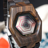 Spider Wood Link Lcd Watches