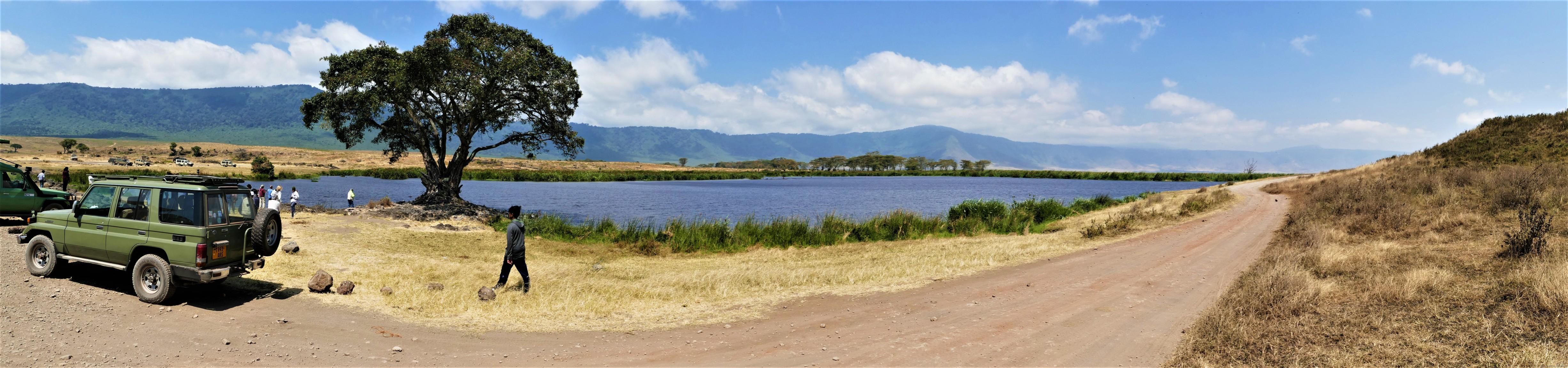 Panoramic lake View of Ngorongoro