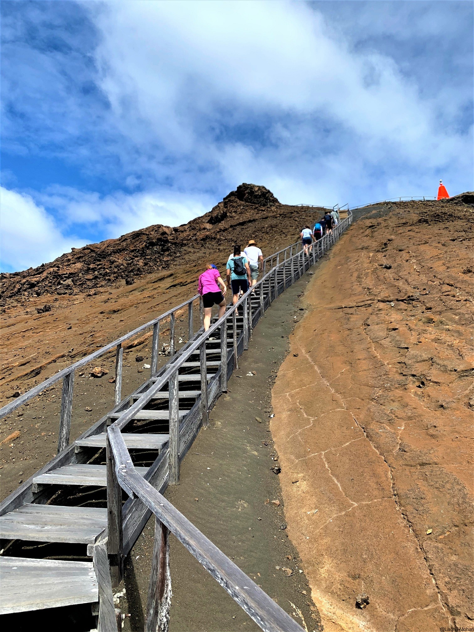 Final steep walk to reach the top awaiting surprise to see 360 view.
