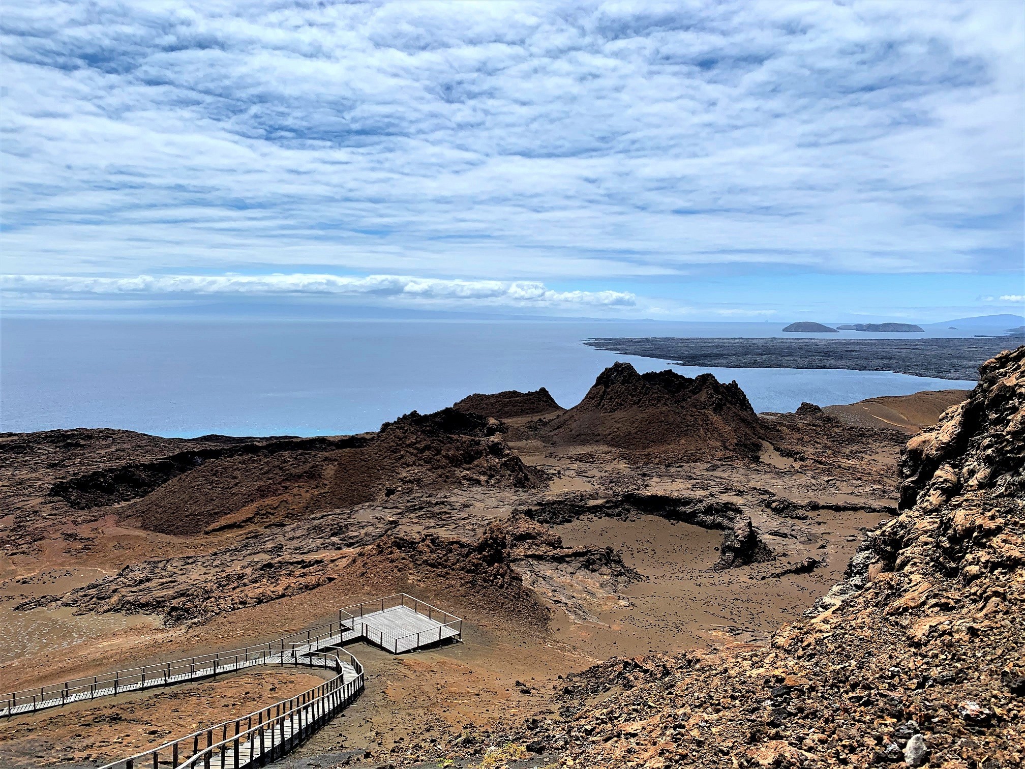 View of the volcanic formation from the stairways.