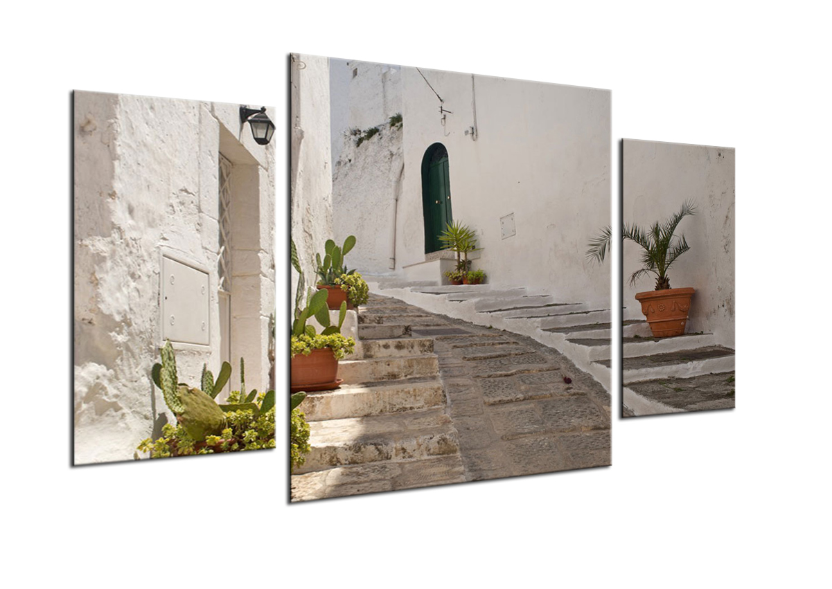 Quadri moderni grandi decorativi 3 pezzi trittico da cucina salone ...
