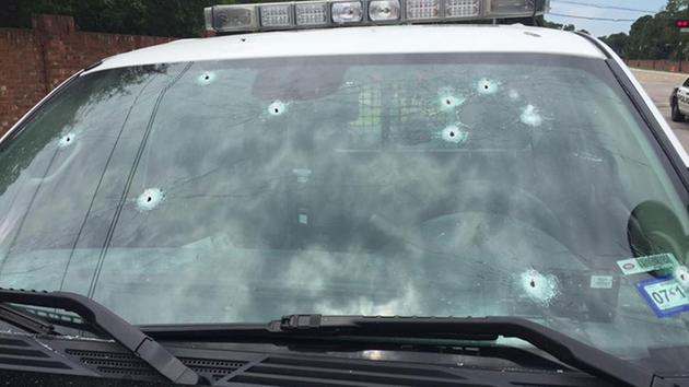 houston shooting police car bullets