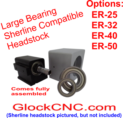 Heavy Duty Sherline or Taig ER-32 Collet Headstock - Universal GBER32