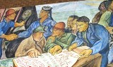 Kane Hall mural about workforce struggles