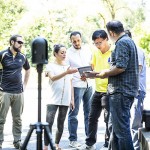 Visiting researchers learn how to operate the BLK360, a lightweight, highly accurate close range laser scanner used to capture 3D point cloud and imagery data