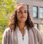 Image of Havana McElvaine playing soccer and city-based portrait