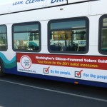 Ads for the Living Voters Guide have been mounted on Metro Transit buses.