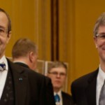 Estonian President Toomas Hendrik Ilves and Guntis Smidchens.