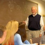 Dr. Sid Nelson enjoyed teaching medicinal chemistry to second-year pharmacy students,