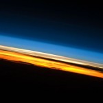Sunset seen from the International Space Station.