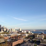A summer day in Seattle as seen from the Queen Anne neighborhood.