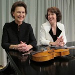 Robin McCabe, piano (left) Maria Larionoff, violin.