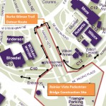 Map of Rainier Vista with lines for detour
