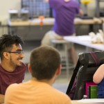 Photo of student in MakerSpace