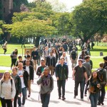 A sunny day at the University of Washington Seattle campus, on the second day of Fall quarter classes, September 26th 2013. Photo by Katherine B. Turner