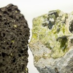 black rock and green rock