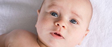infant face closeup