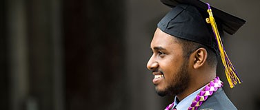 UW student at the 2019 Commencement ceremony