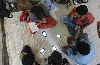 Krittika D'Silva tests a new smartphone app in India