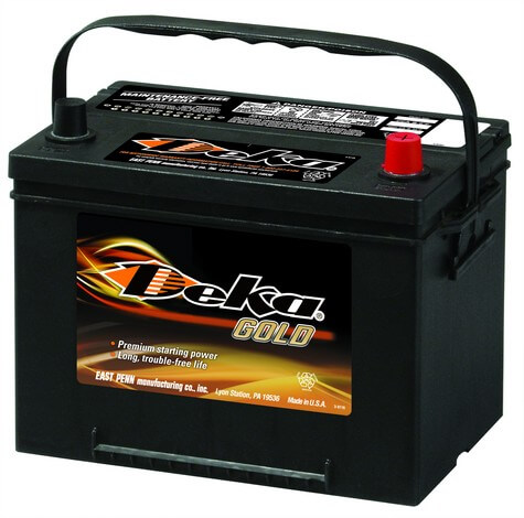 Deka / East-Penn 634RMF Group 34R 12 Volt CCA 12 CA 850 Gold / A3 - Technology- Maintenance-Free Battery Deka 634RMF
