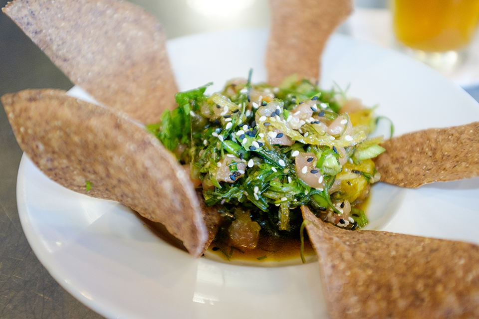 Local Ocean chef Laura Anderson offers this Albacore Tuna Poke with Seaweed Salad as an Oregon Coast favorite.