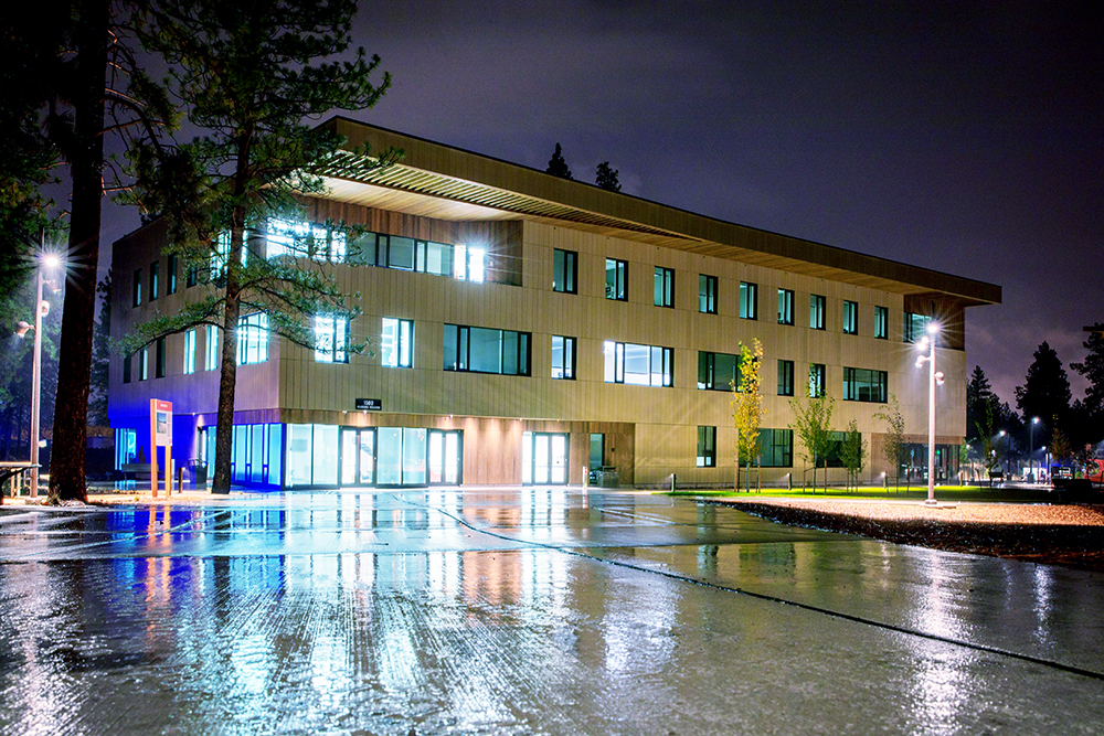OSU-Cascades has opened one of its three new buildings, this is Tykeson Hall, marking the Bend campus which totals 46 acres for future expansion. Photo by Rob Kerr