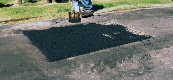 Asphalt driveway patch larkspur