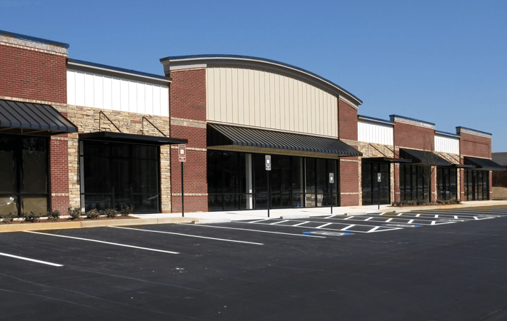 Retail asphalt parking lot