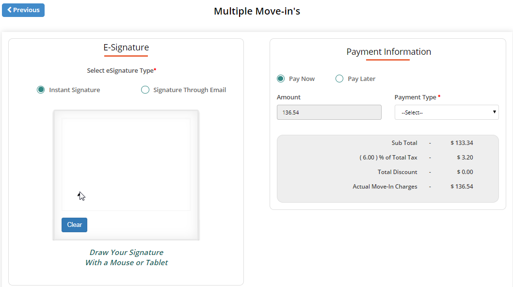 Multiple Move In