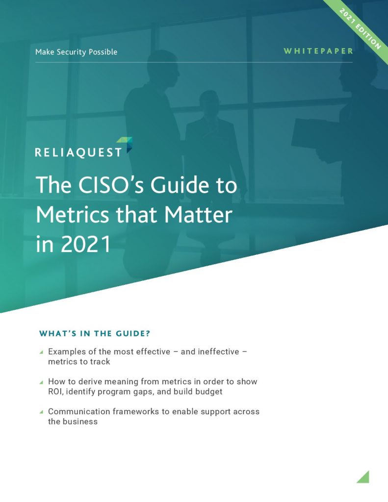 The CISO’S Guide to Metrics that Matter in 2021