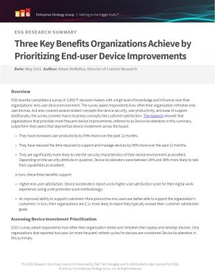 Three Key Benefits Organizations Achieve by Prioritizing End-user Device Improvements