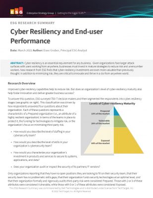 Cyber Resiliency and End-user Performance
